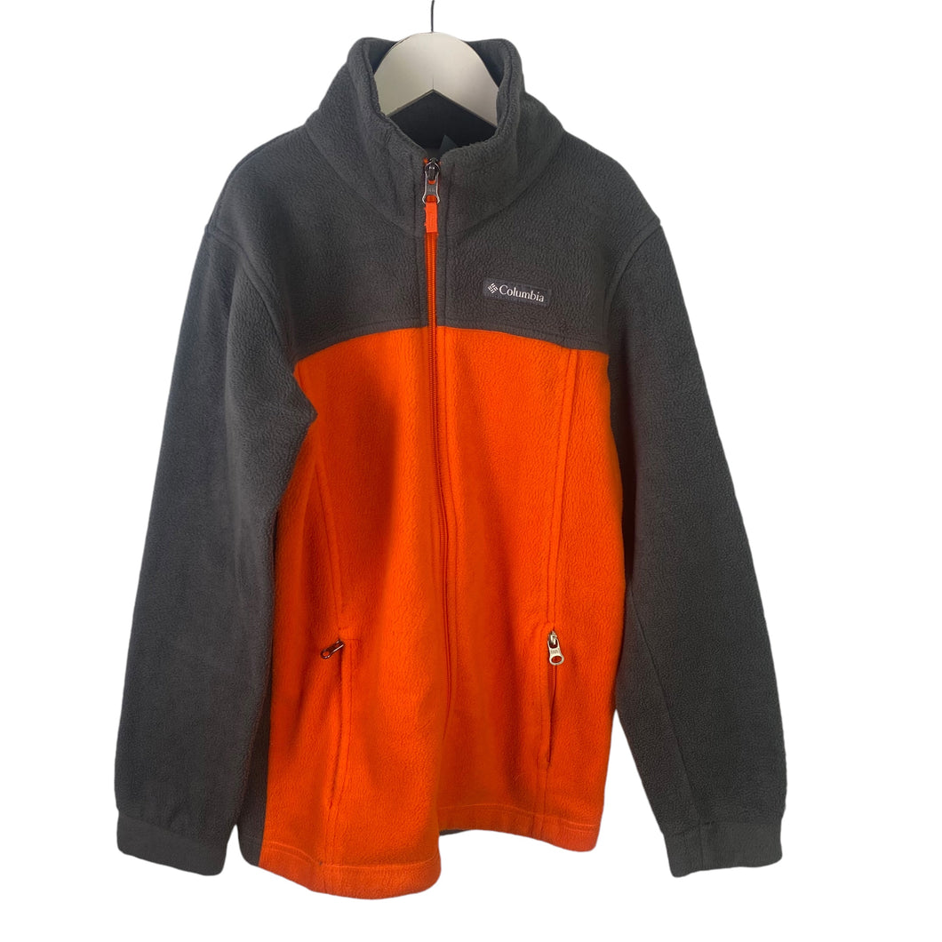 Columbia grey and orange fleece jacket size 10-12