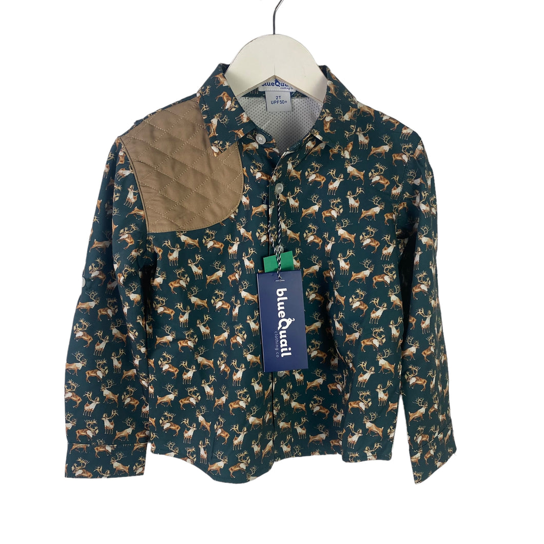 Blue quail button up size 2 new!