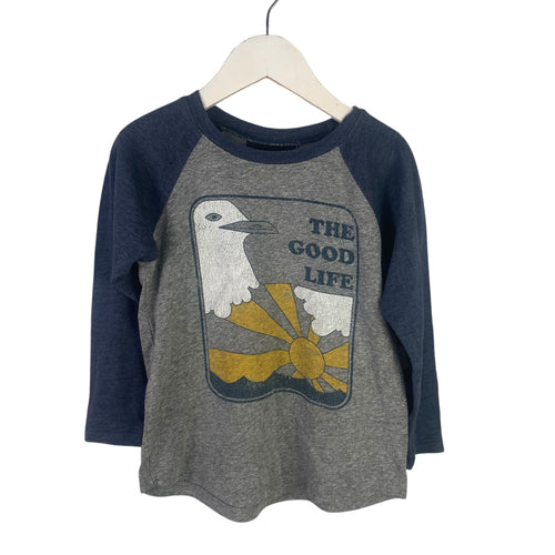 Tiny whales raglan size 5