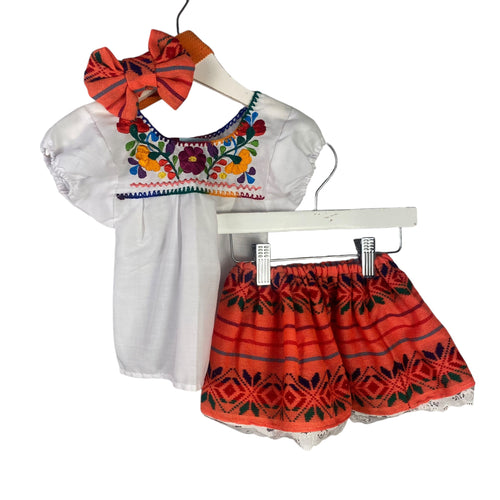 Mexican outfit with headband size 6-12 months
